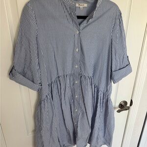 Madewell Blue and White Striped Dress